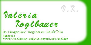 valeria koglbauer business card